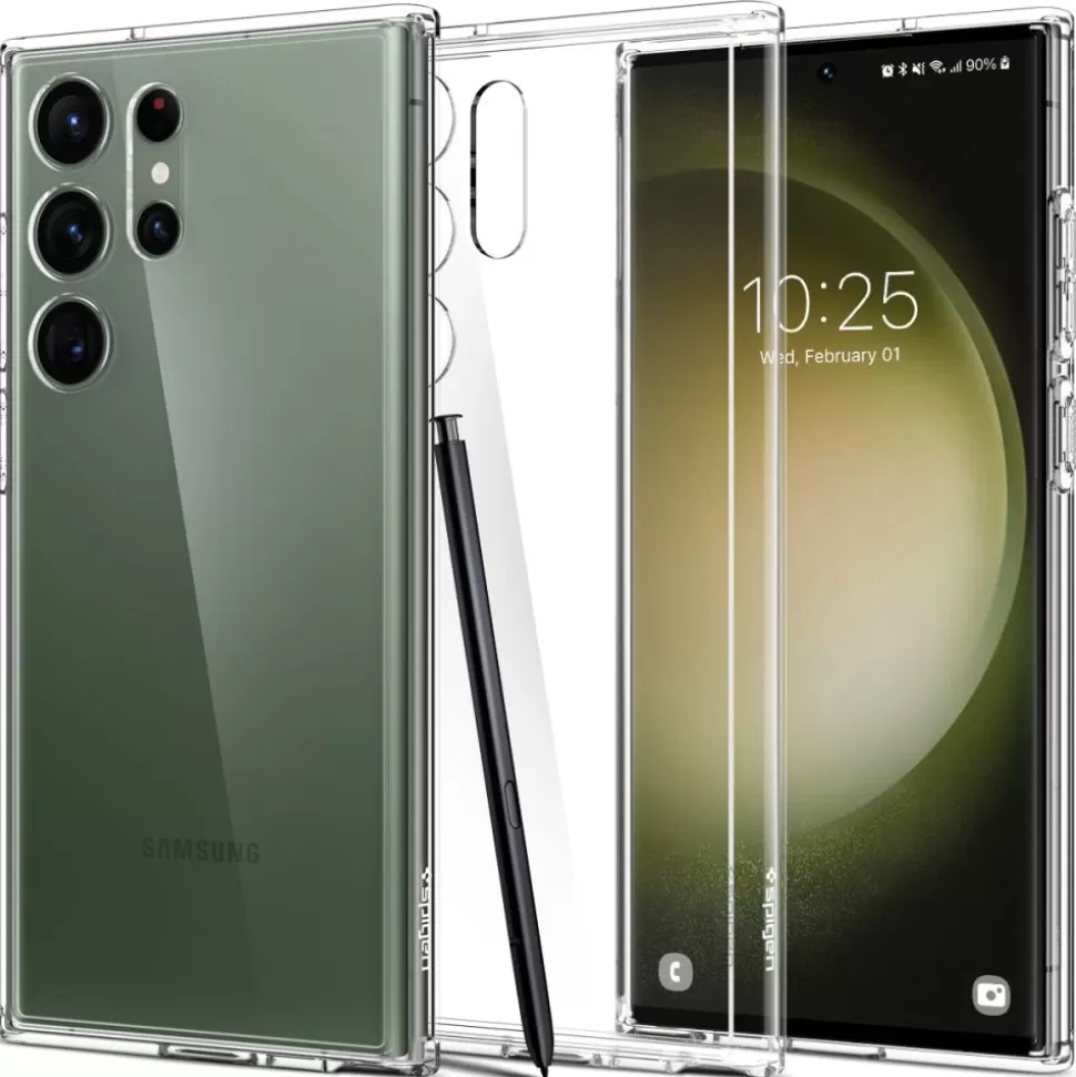 Spigen Galaxy S23 Ultra*Etui Ultra Hybrid Samsung S23 Ultra Crystal Clear Case Przezroczysty