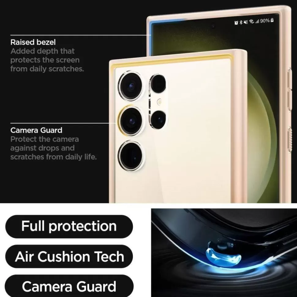 Spigen Galaxy S23 Ultra*Etui Ultra Hybrid Samsung S23 Ultra Sand Beige Beżowy Case