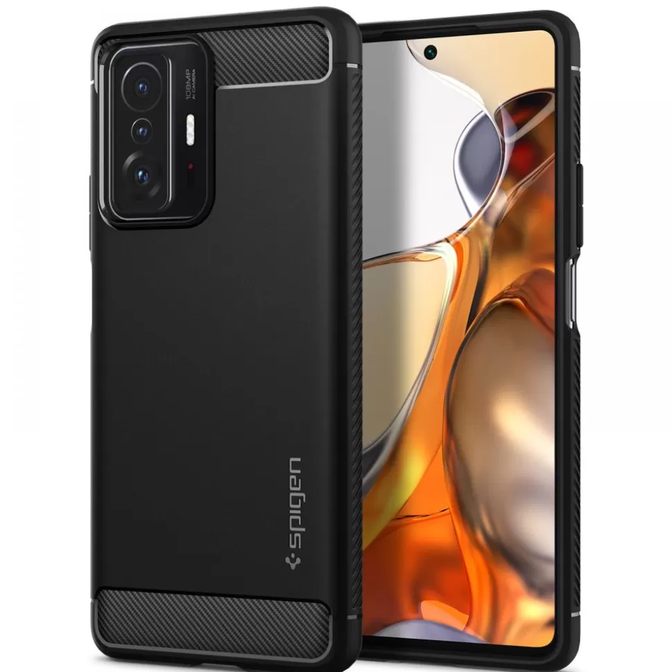 Spigen 11T | 11T Pro*Etui Xiaomi 11T 5G 11T Pro 5G Rugged Armor Matte ETUI Czarne Case