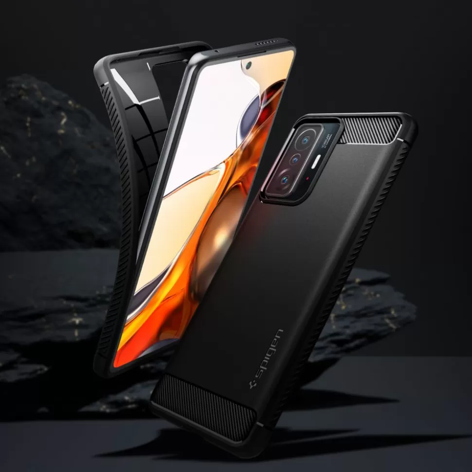 Spigen 11T | 11T Pro*Etui Xiaomi 11T 5G 11T Pro 5G Rugged Armor Matte ETUI Czarne Case