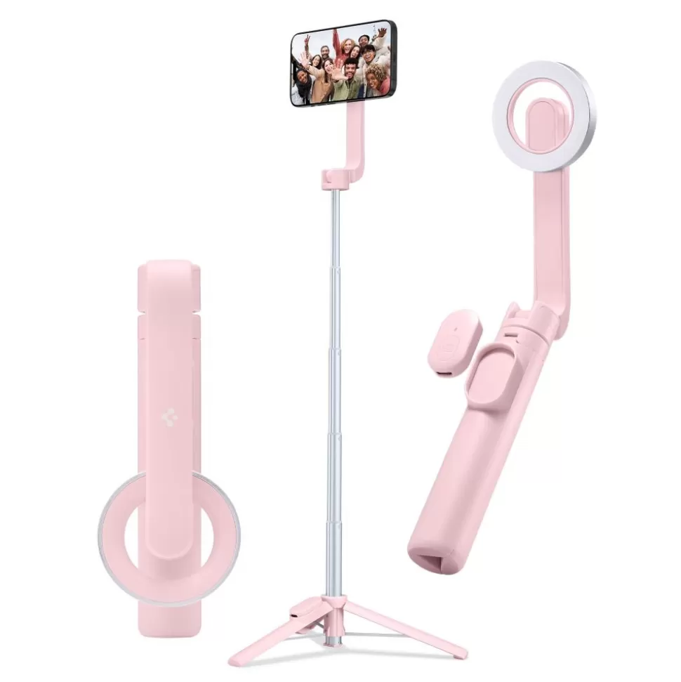Spigen Selfie Stick*Kijek S570w Magsafe Bluetooth Selfie Stick Tripod Misty Rose