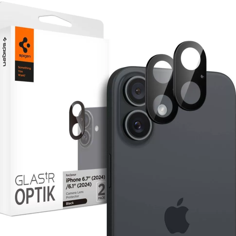 Spigen Iphone 16 | Iphone 16 Plus*OSŁONA APARATU OPTIK GLAS.TR CAMERA PROTECTOR 2-PACK IPHONE 16 / 16 PLUS BLACK