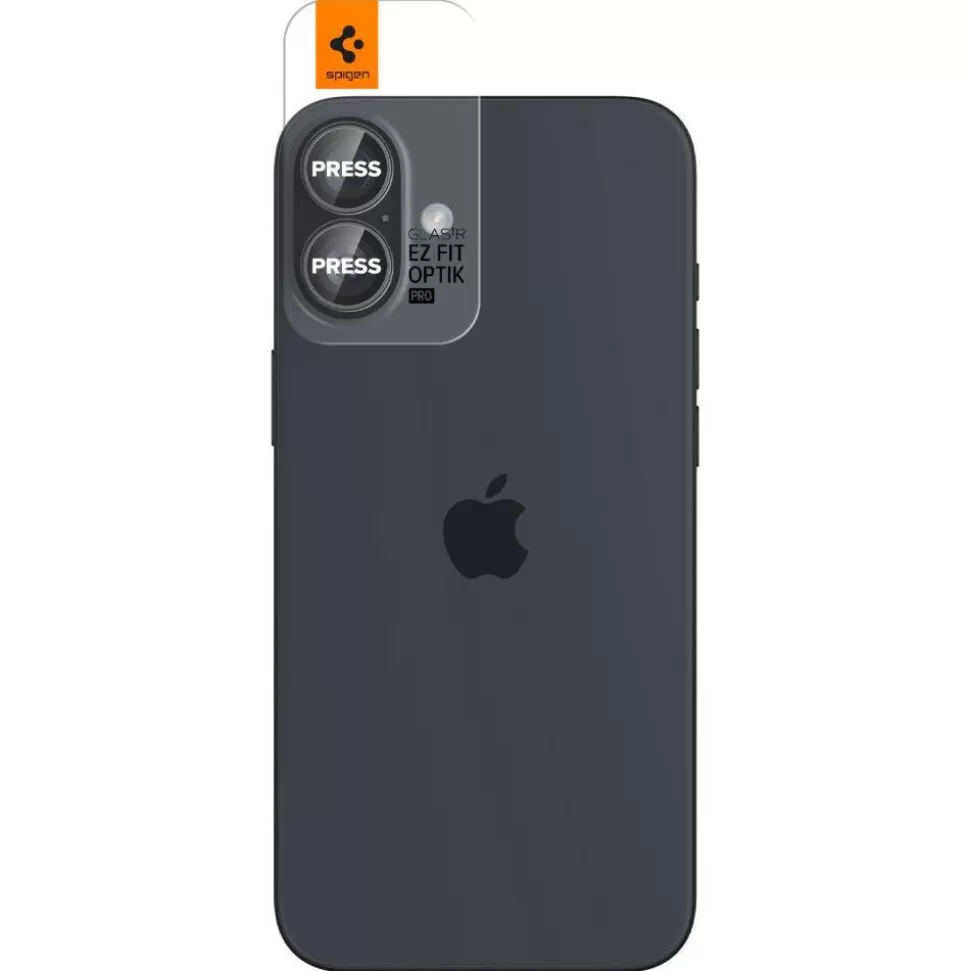 Spigen Iphone 16 | Iphone 16 Plus*OSŁONA APARATU OPTIK PRO GLAS.TR ”EZ FIT” CAMERA PROTECTOR 2-PACK IPHONE 16 / 16 PLUS CRYSTAL CLEAR