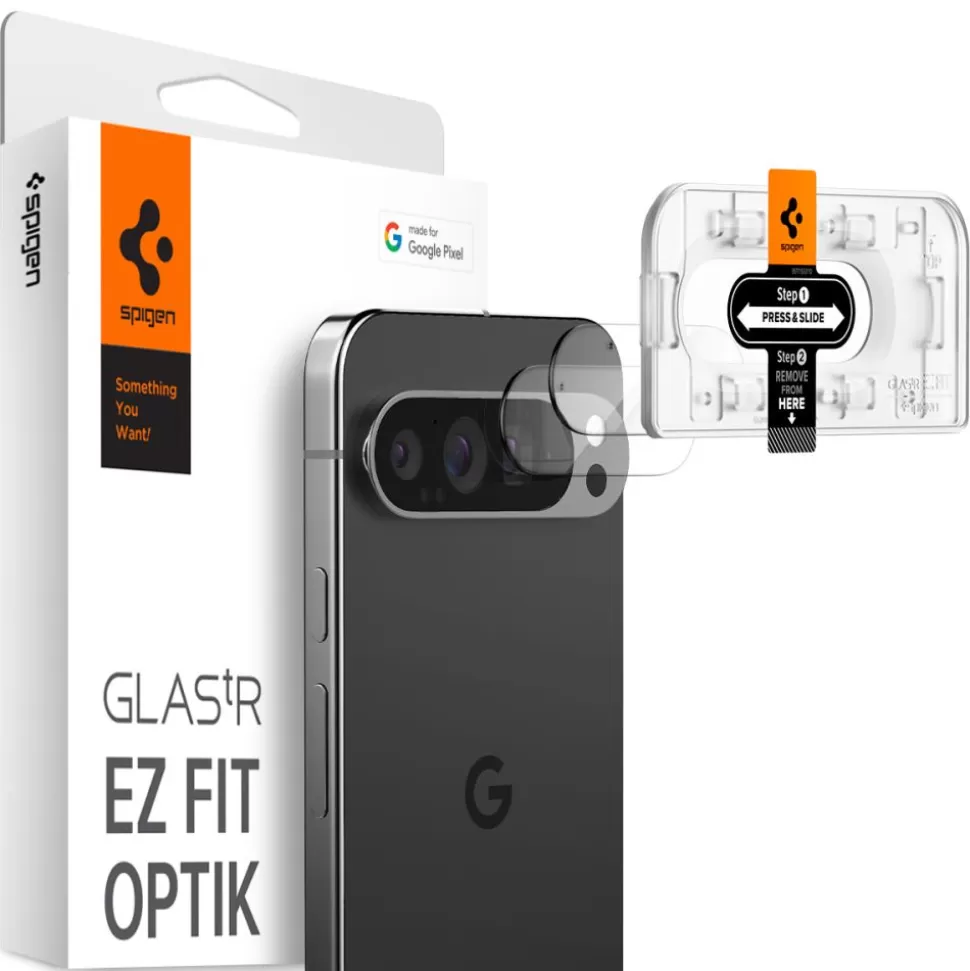 Spigen Pixel 9 Pro*OSŁONA APARATU OPTIK.TR ”EZ FIT” CAMERA PROTECTOR 2-PACK GOOGLE PIXEL 9 PRO CRYSTAL CLEAR