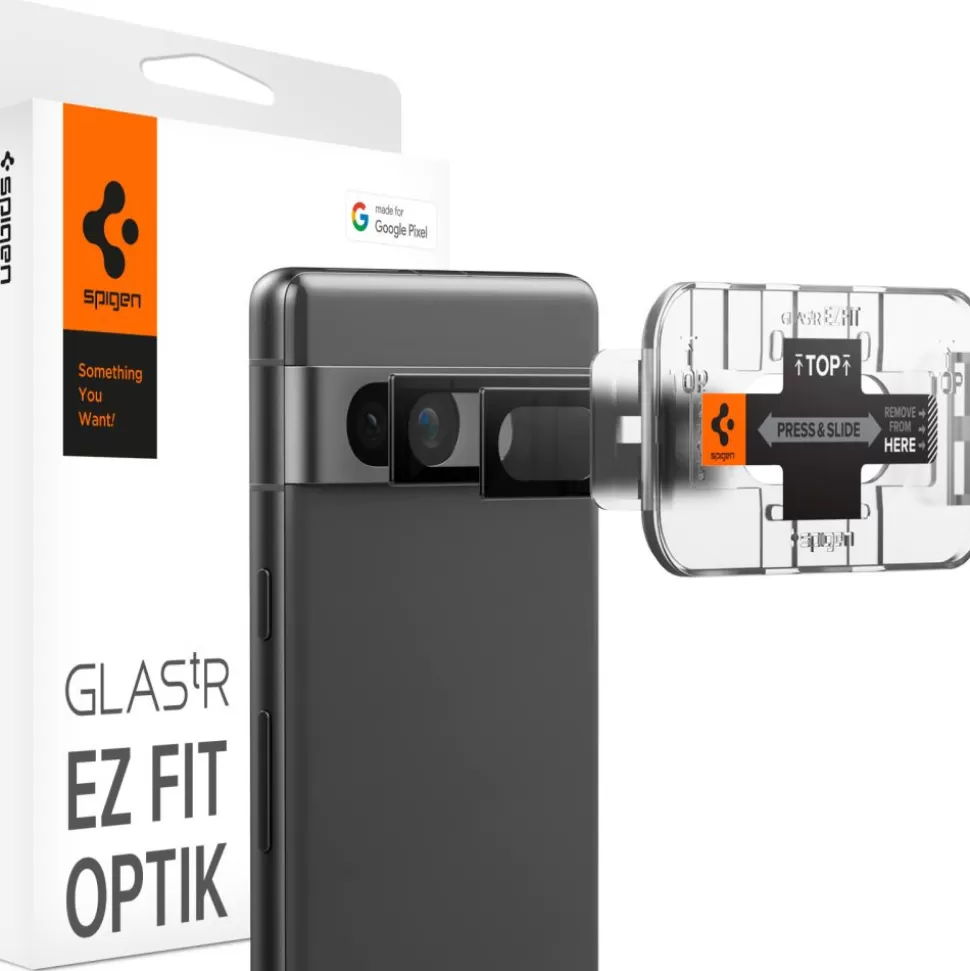 Spigen Pixel 7A*Osłona Aparatu Optik.tr ”ez Fit” Camera Protector 2-pack Google Pixel 7A Black