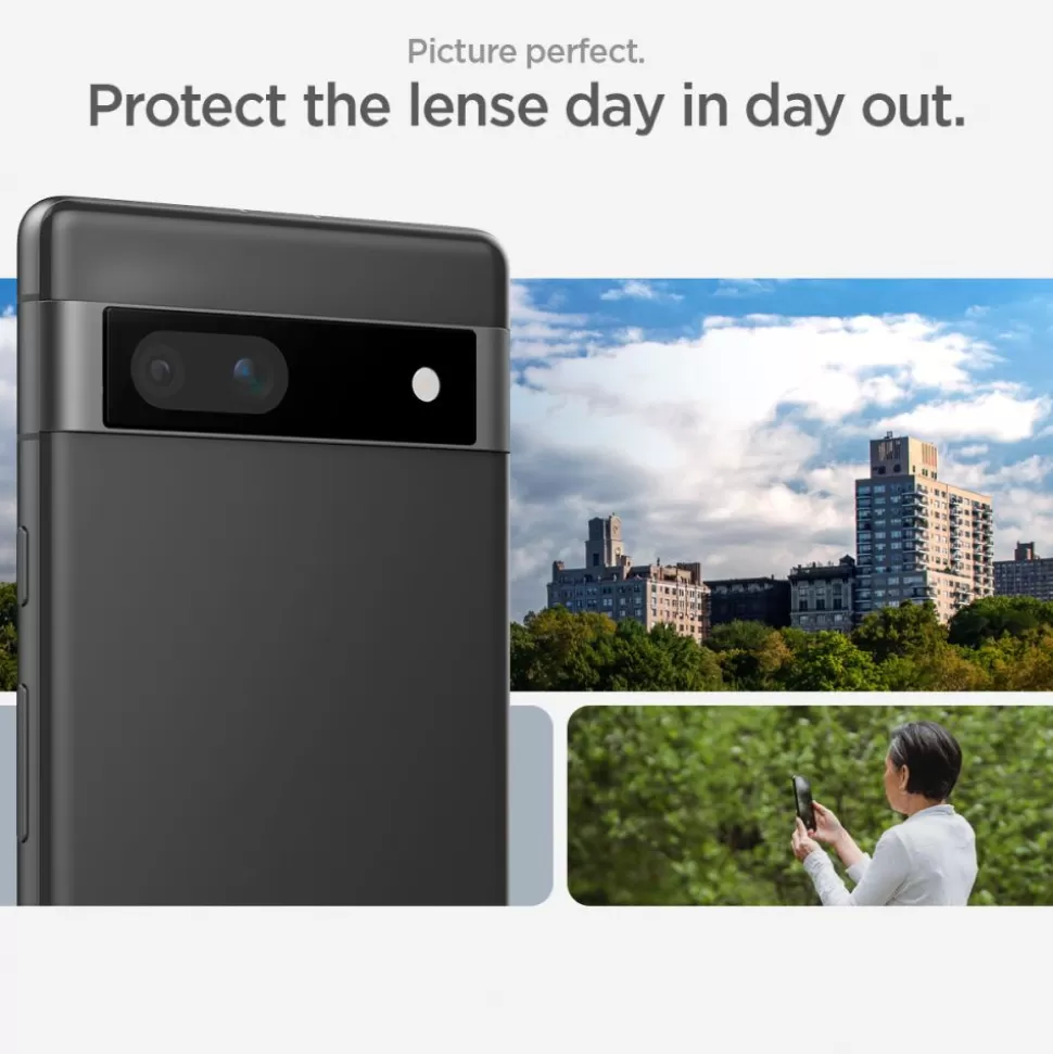 Spigen Pixel 7A*Osłona Aparatu Optik.tr ”ez Fit” Camera Protector 2-pack Google Pixel 7A Black