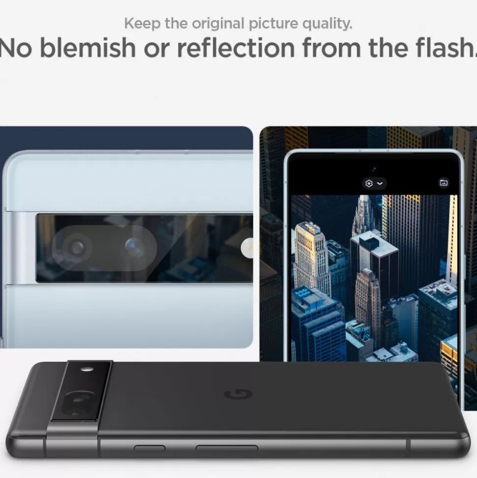 Spigen Pixel 7A*Osłona Aparatu Optik.tr ”ez Fit” Camera Protector 2-pack Google Pixel 7A Black