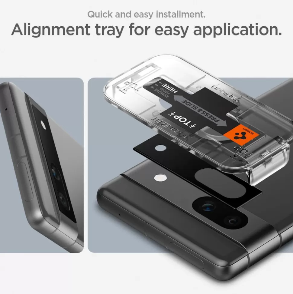Spigen Pixel 7A*Osłona Aparatu Optik.tr ”ez Fit” Camera Protector 2-pack Google Pixel 7A Black
