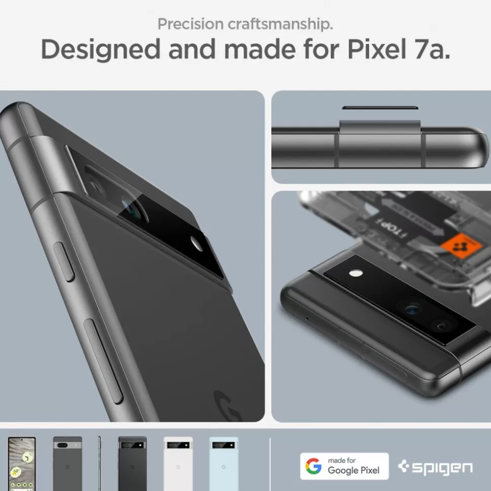 Spigen Pixel 7A*Osłona Aparatu Optik.tr ”ez Fit” Camera Protector 2-pack Google Pixel 7A Black