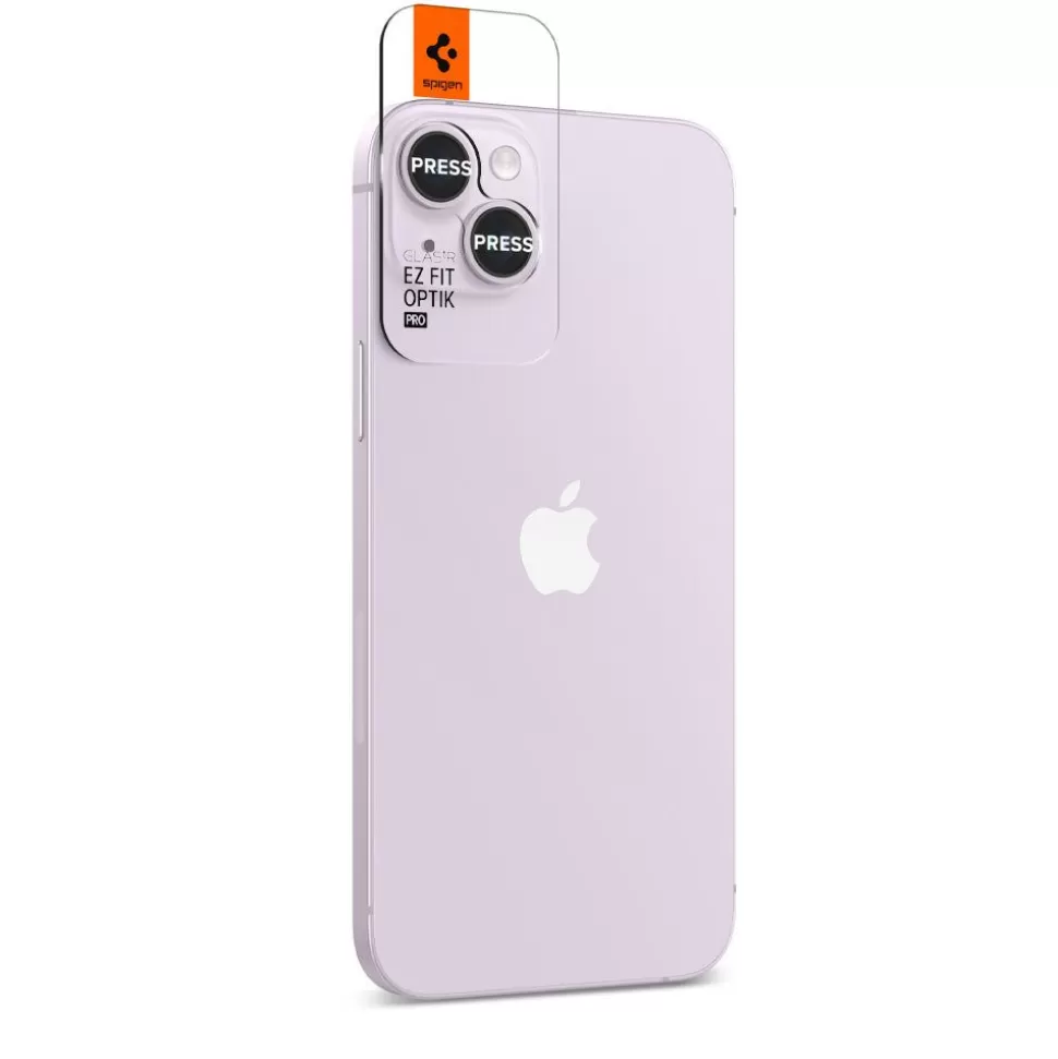 Spigen Iphone 14 | Iphone 14 Plus*Osłona Aparatu Optik.tr ”ez Fit” Camera Protector 2-pack iPhone 15 / 15 Plus / 14 / 14 Plus Purple