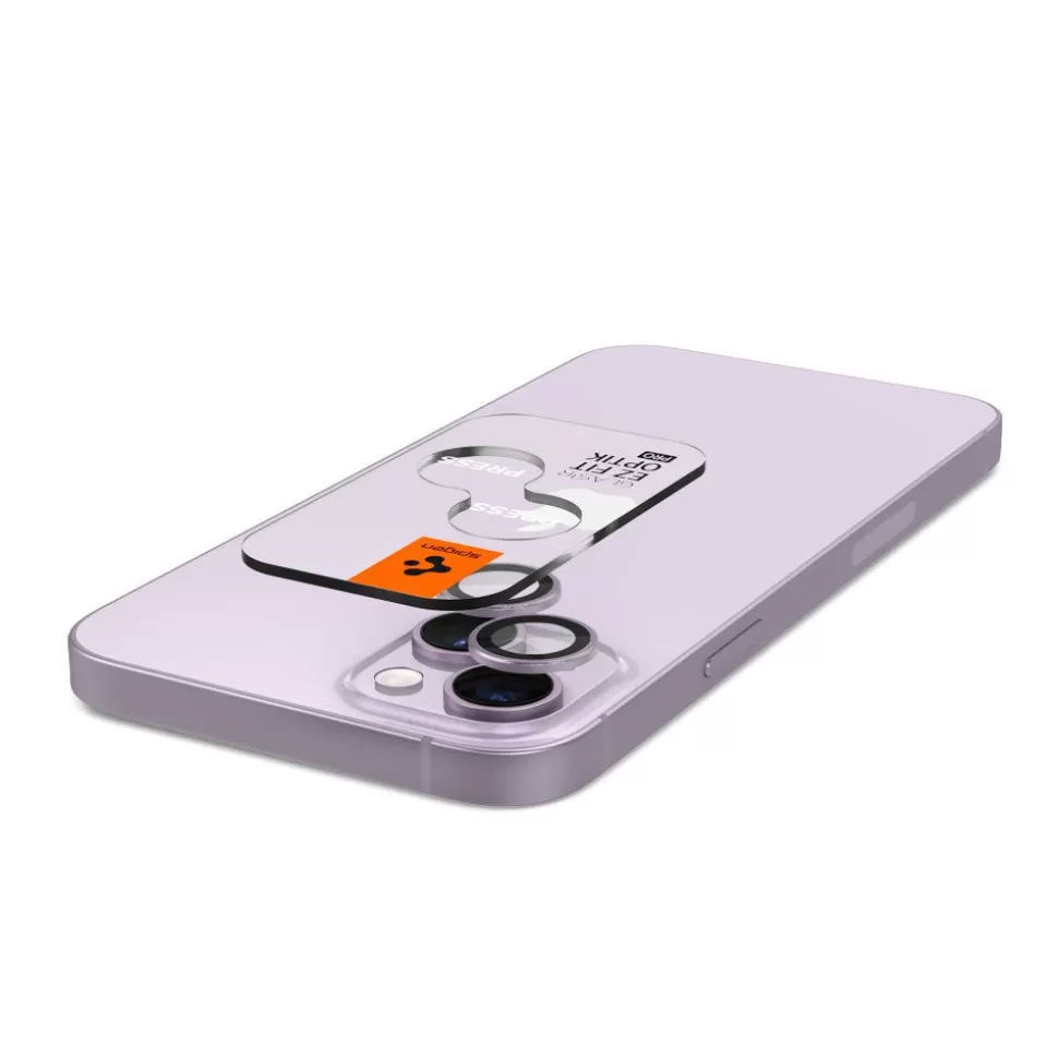 Spigen Iphone 14 | Iphone 14 Plus*Osłona Aparatu Optik.tr ”ez Fit” Camera Protector 2-pack iPhone 15 / 15 Plus / 14 / 14 Plus Purple