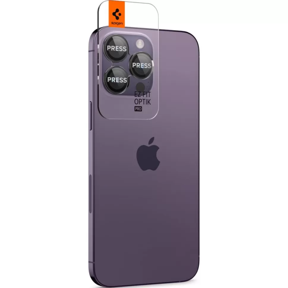 Spigen Iphone 14 Pro | Iphone 14 Pro Max*Osłona Aparatu Optik.tr ”ez Fit” Camera Protector 2-pack iPhone 14 Pro / 14 Pro Max / 15 Pro / 15 Pro Max / 16 Pro / 16 Pro Max Black Czarny
