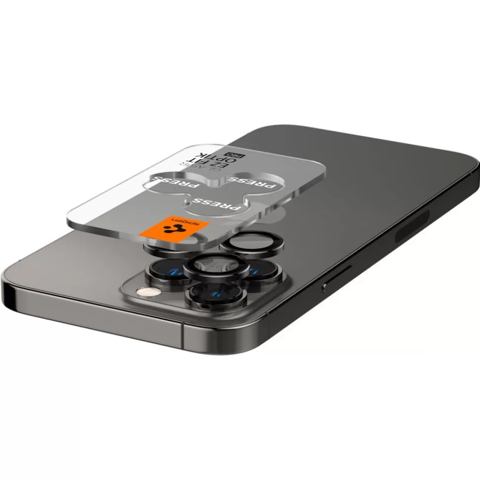 Spigen Iphone 14 Pro | Iphone 14 Pro Max*Osłona Aparatu Optik.tr ”ez Fit” Camera Protector 2-pack iPhone 14 Pro / 14 Pro Max / 15 Pro / 15 Pro Max / 16 Pro / 16 Pro Max Black Czarny