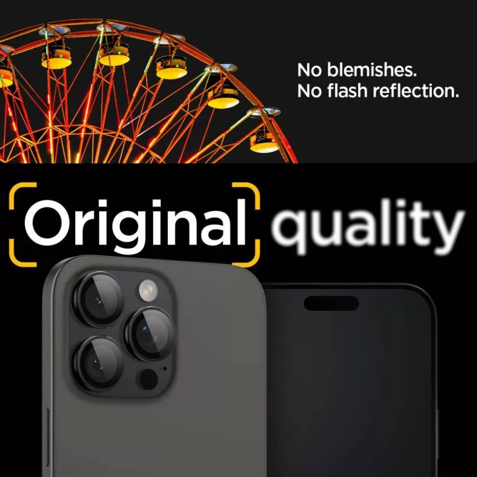 Spigen Iphone 14 Pro | Iphone 14 Pro Max*Osłona Aparatu Optik.tr ”ez Fit” Camera Protector 2-pack iPhone 14 Pro / 14 Pro Max / 15 Pro / 15 Pro Max / 16 Pro / 16 Pro Max Black Czarny