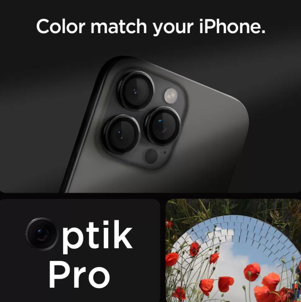 Spigen Iphone 14 Pro | Iphone 14 Pro Max*Osłona Aparatu Optik.tr ”ez Fit” Camera Protector 2-pack iPhone 14 Pro / 14 Pro Max / 15 Pro / 15 Pro Max / 16 Pro / 16 Pro Max Black Czarny