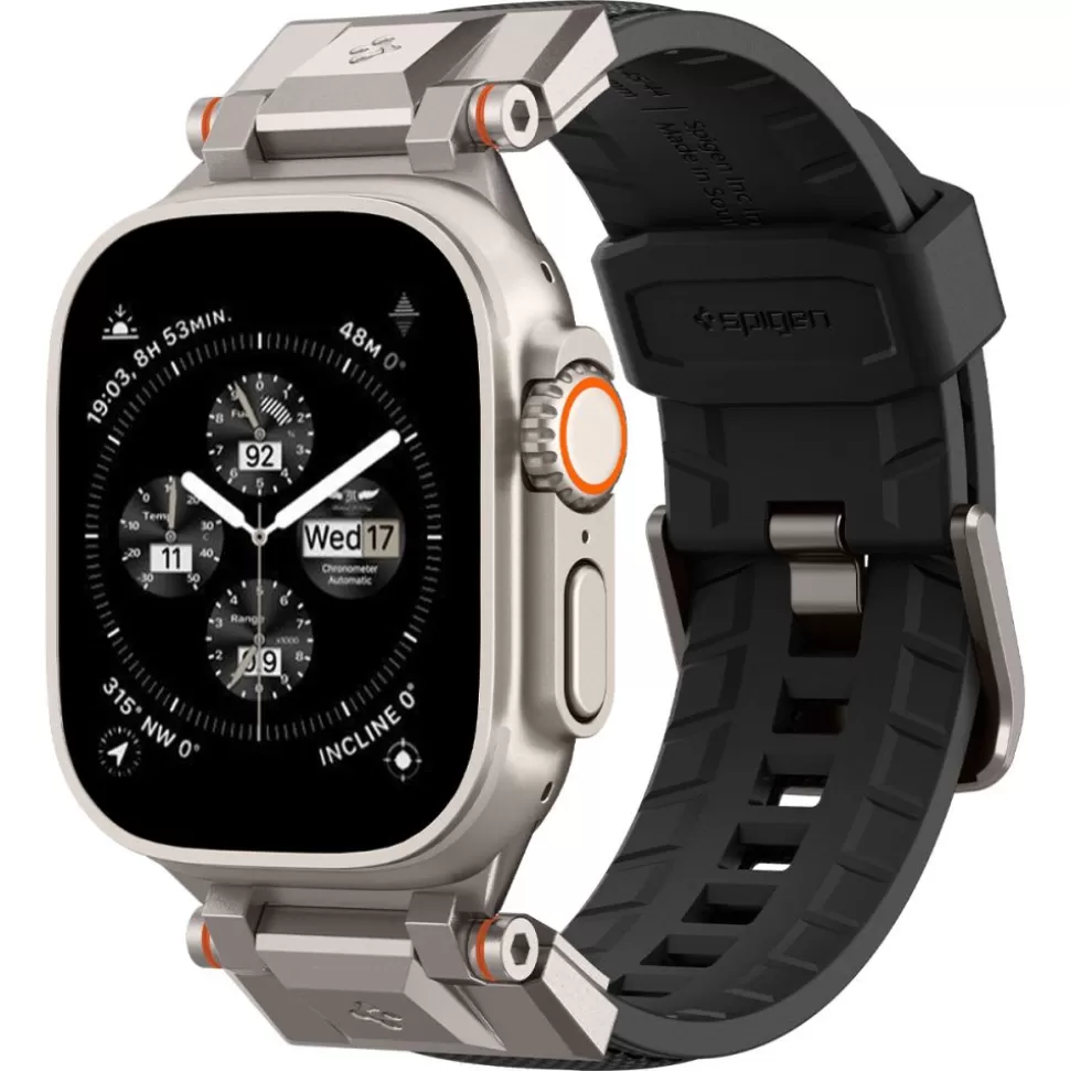 Spigen Apple Watch 1 42Mm | Apple Watch 2 42Mm*Pasek Durapro Armor Apple Watch Ultra 9 8 7 6 5 4 3 SE 2022 42mm 44mm 45mm 49mm Czarny
