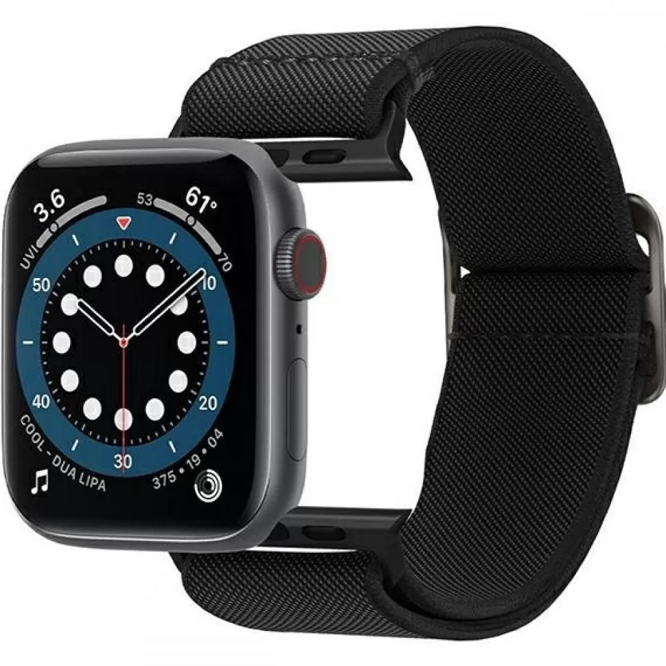 Spigen Apple Watch 1 42Mm | Apple Watch 2 42Mm*Pasek Fit Lite Apple Watch 3 4 5 6 8 SE 2022 42mm 44mm Czarne Czarny