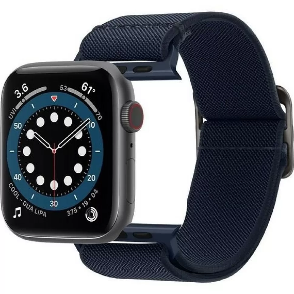 Spigen Apple Watch 1 42Mm | Apple Watch 2 42Mm*Pasek Fit Lite Apple Watch Ultra 9 8 7 SE 2022 42mm 44mm 45mm 49mm Niebieski Granatowy