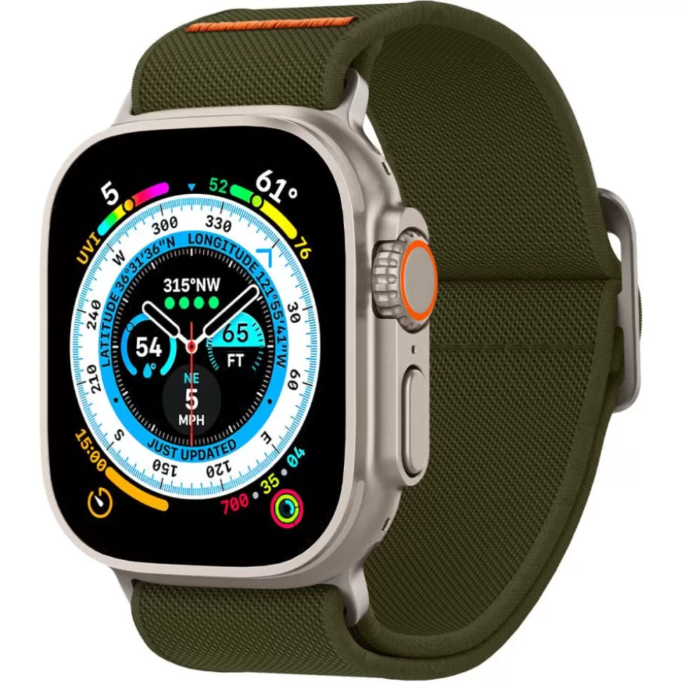 Spigen Apple Watch 1 42Mm | Apple Watch 2 42Mm*Pasek Fit Lite Ultra Apple Watch 4 / 5 / 6 / 7 / 8 / 9 / Se / Ultra (42 / 44 / 45 / 49 Mm) Khaki Zielony