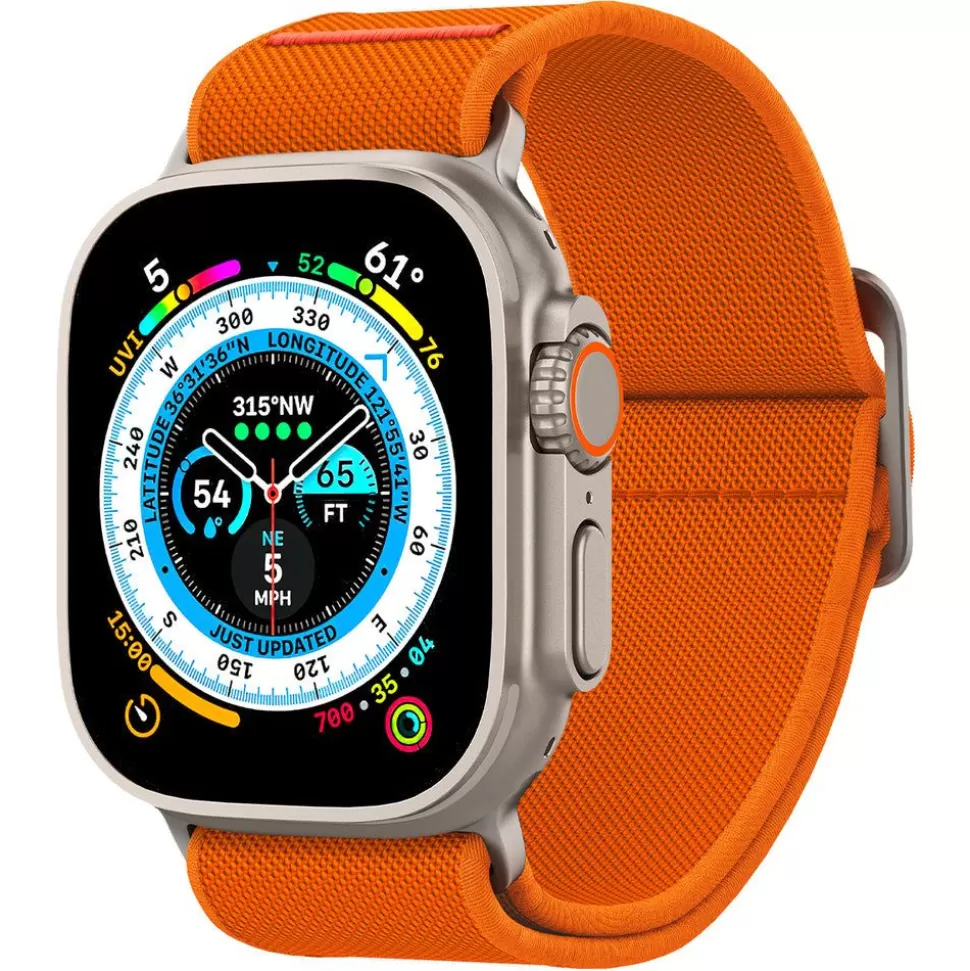 Spigen Apple Watch 1 42Mm | Apple Watch 2 42Mm*Pasek Fit Lite Ultra Apple Watch 4 / 5 / 6 / 7 / 8 / 9 / Se / Ultra (42 / 44 / 45 / 49 Mm) Orange Pomarańczowy