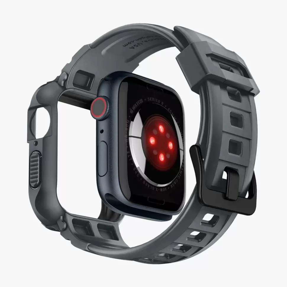 Spigen Apple Watch 4 44Mm | Apple Watch 5 44Mm*Pasek Rugged Armor ”pro” Apple Watch 4 / 5 / 6 / 7 / 8 / 9 / Se (44 / 45 Mm) Dark Grey