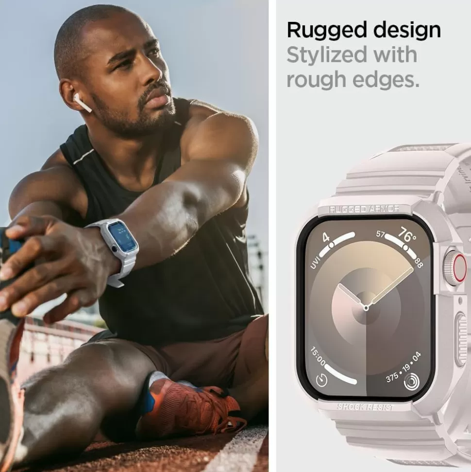 Spigen Apple Watch 4 44Mm | Apple Watch 5 44Mm*Pasek Rugged Armor ”pro” Apple Watch 4 / 5 / 6 / 7 / 8 / 9 / Se (44 / 45 Mm) Dune Beige