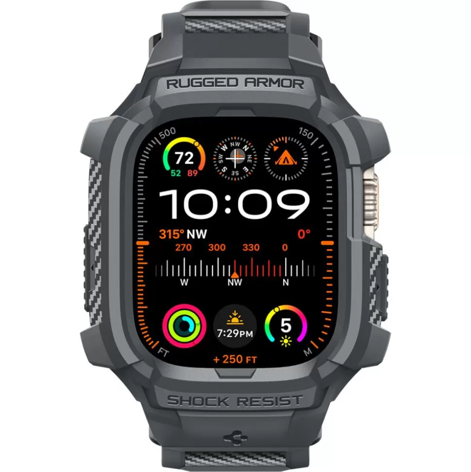 Spigen Apple Watch Ultra 49Mm | Apple Watch Ultra 2 49Mm*Pasek Rugged Armor ”pro” Apple Watch Ultra 1 / 2 (49 Mm) Dark Grey Szary