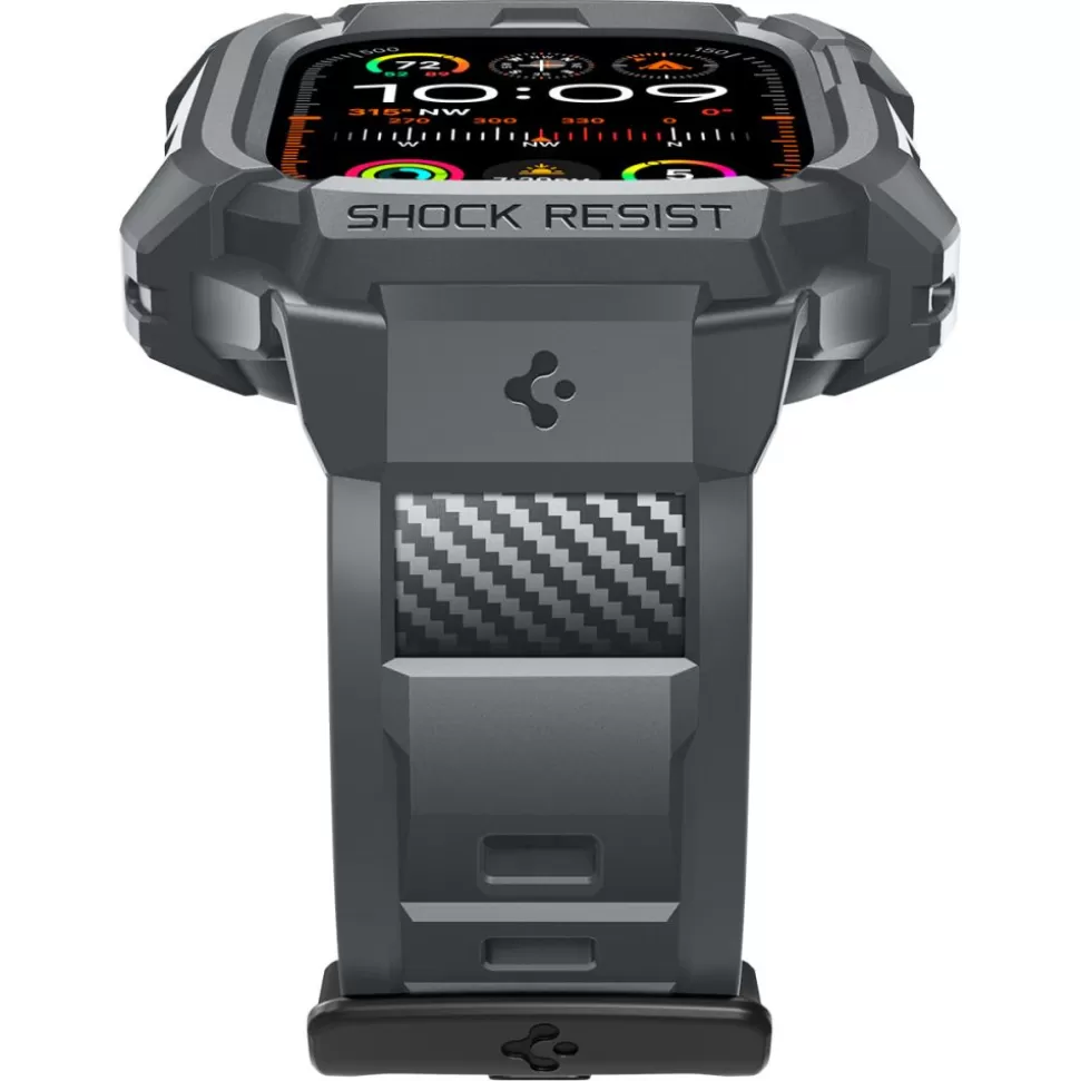Spigen Apple Watch Ultra 49Mm | Apple Watch Ultra 2 49Mm*Pasek Rugged Armor ”pro” Apple Watch Ultra 1 / 2 (49 Mm) Dark Grey Szary
