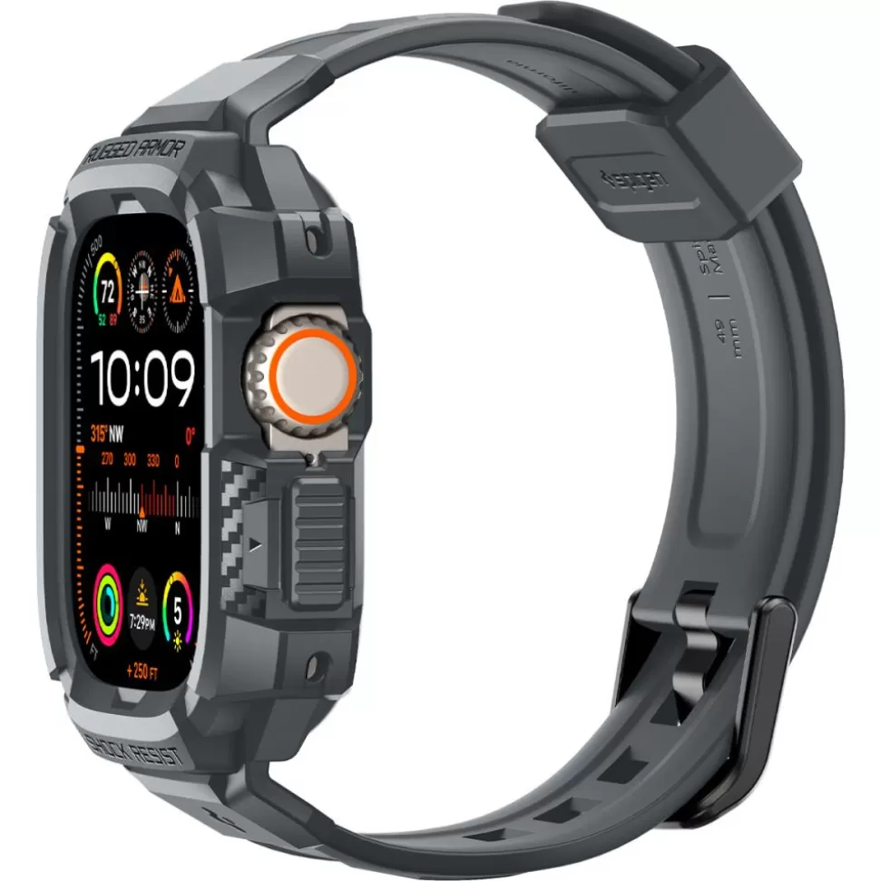 Spigen Apple Watch Ultra 49Mm | Apple Watch Ultra 2 49Mm*Pasek Rugged Armor ”pro” Apple Watch Ultra 1 / 2 (49 Mm) Dark Grey Szary