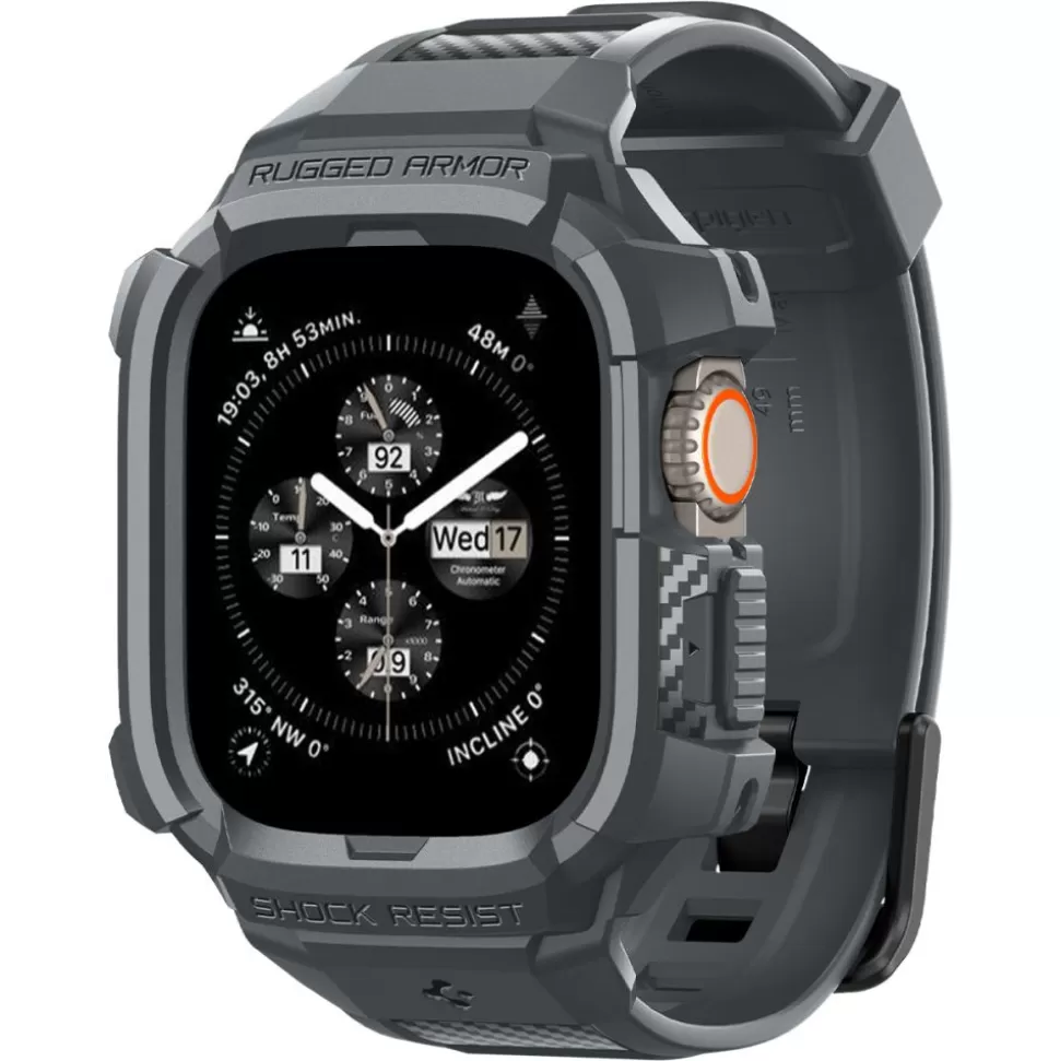 Spigen Apple Watch Ultra 49Mm | Apple Watch Ultra 2 49Mm*Pasek Rugged Armor ”pro” Apple Watch Ultra 1 / 2 (49 Mm) Dark Grey Szary