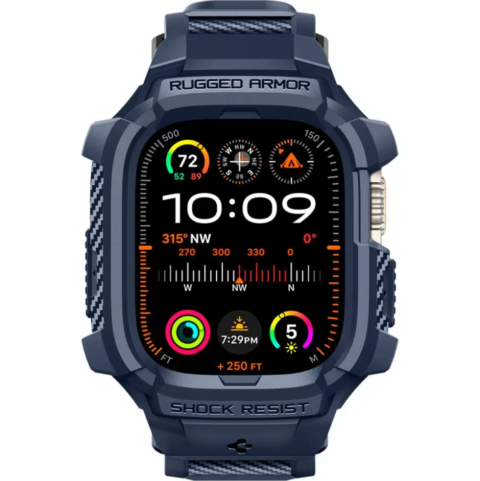 Spigen Apple Watch Ultra 49Mm | Apple Watch Ultra 2 49Mm*Pasek Rugged Armor ”pro” Apple Watch Ultra 1 / 2 (49 Mm) Navy Blue Niebieski
