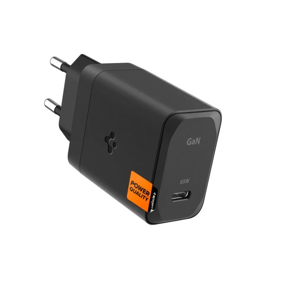 Spigen Ładowarki*ARCSTATION PRO GAN-651 1-PORT NETWORK CHARGER 65W + TYPE-C CABLE BLACK