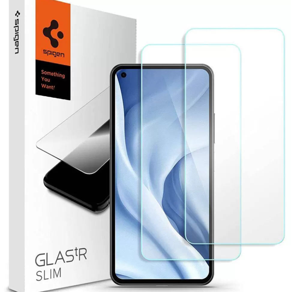 Spigen Mi 11 Lite*Glas.Tr Slim 2-Pack Xiaomi Mi 11 Lite / Mi 11 Lite 5G Szkło Hartowane