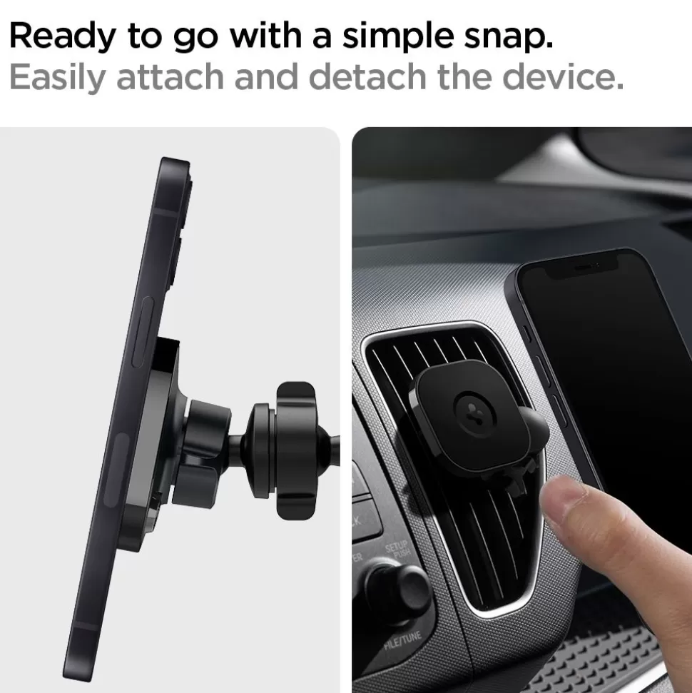 Spigen Iphone 12 Mini | Iphone 12*ITS12 Magnetic Uchwyt Do Kratki Magsafe Vent Car Mount Black