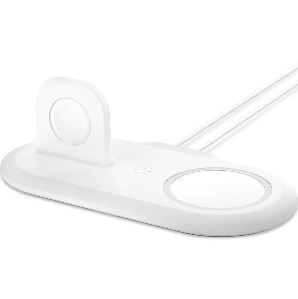Spigen Podstawki | Iphone 12 Mini*MAGFIT DUO APPLE MAGSAFE & APPLE WATCH PODSTAWKA CHARGER STAND WHITE