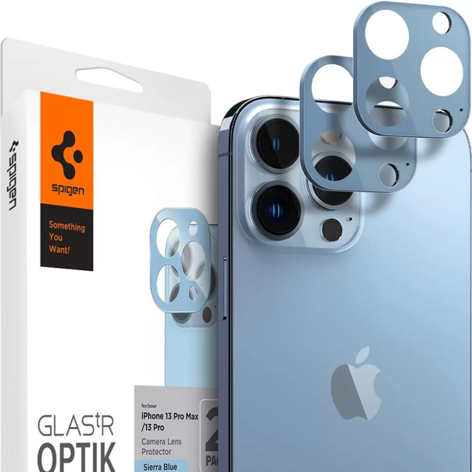 Spigen Iphone 13 Pro | Iphone 13 Pro Max*Optik.Tr Camera Protector 2-Pack Apple iPhone 13 Pro / 13 Pro Max Sierra Blue OSŁONA APARATU