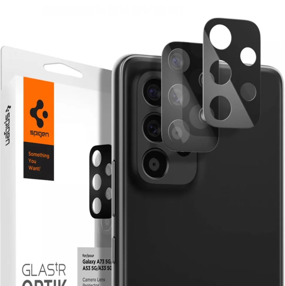 Spigen Galaxy A73 | Galaxy A33*OPTIK.TR CAMERA PROTECTOR 2-PACK GALAXY A33 5G / A53 5G / A73 5G OSŁONA APARATU BLACK