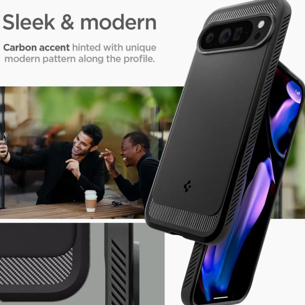 Spigen Pixel 9 Pro Xl*RUGGED ARMOR GOOGLE PIXEL 9 PRO XL MATTE BLACK Czarny