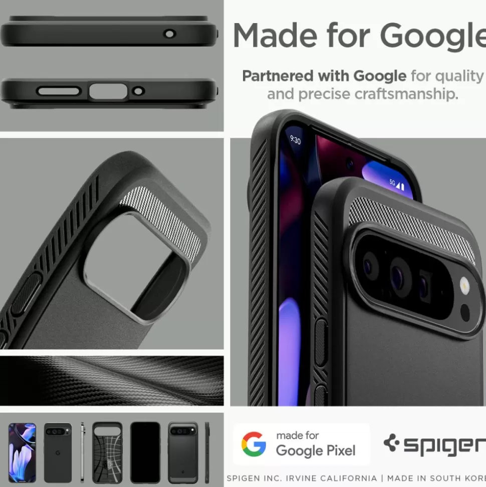 Spigen Pixel 9 Pro Xl*RUGGED ARMOR GOOGLE PIXEL 9 PRO XL MATTE BLACK Czarny