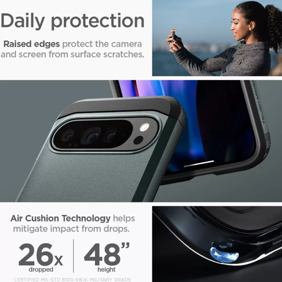 Spigen Pixel 9 Pro Xl*TOUGH ARMOR GOOGLE PIXEL 9 PRO XL ABYSS GREEN Zielony