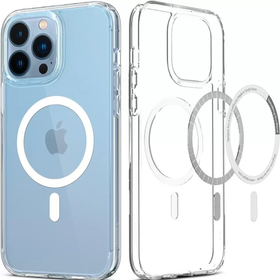 Spigen Iphone 13 Pro Max | Iphone 13 Pro Max*Ultra Hybrid Mag Magsafe iPhone 13 Pro Max Etui White Case Przezroczysty
