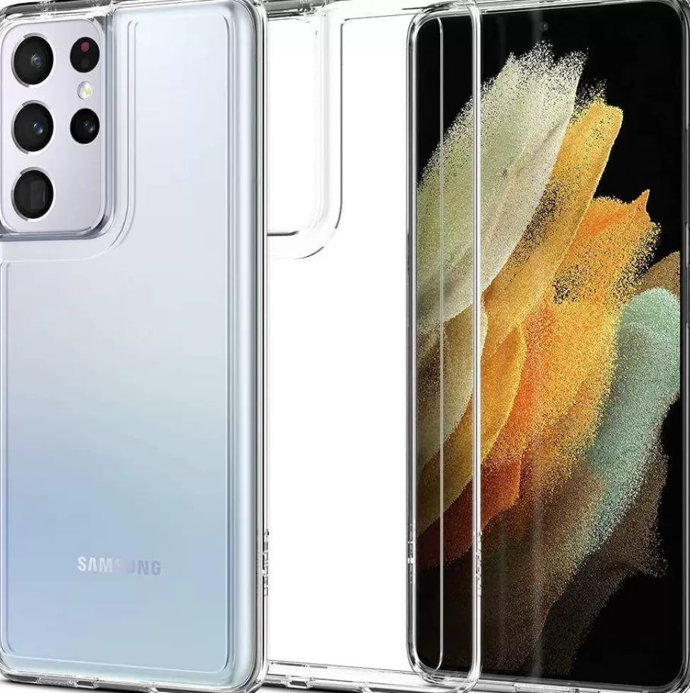 Spigen Galaxy S21 Ultra*Ultra Hybrid Samsung S21 Ultra Etui Crystal Przezroczyste Clear Case Przezroczysty