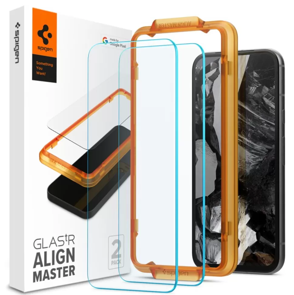 Spigen Pixel 8A*SZKŁO HARTOWANE ALM GLAS.TR 2-PACK GOOGLE PIXEL 8A CLEAR