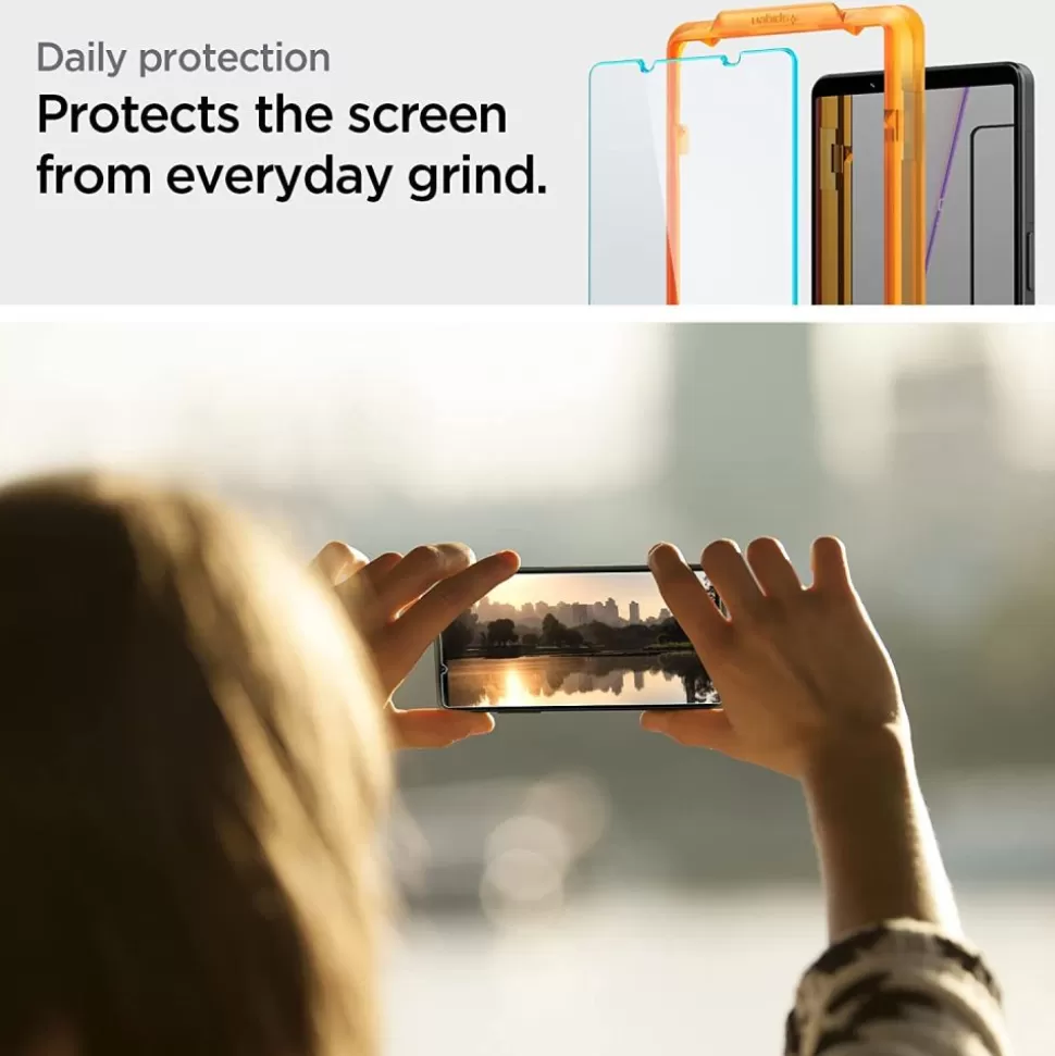 Spigen Xperia 1 V*Szkło Hartowane Alm Glas.tr Slim 2-pack Sony Xperia 1 V Clear
