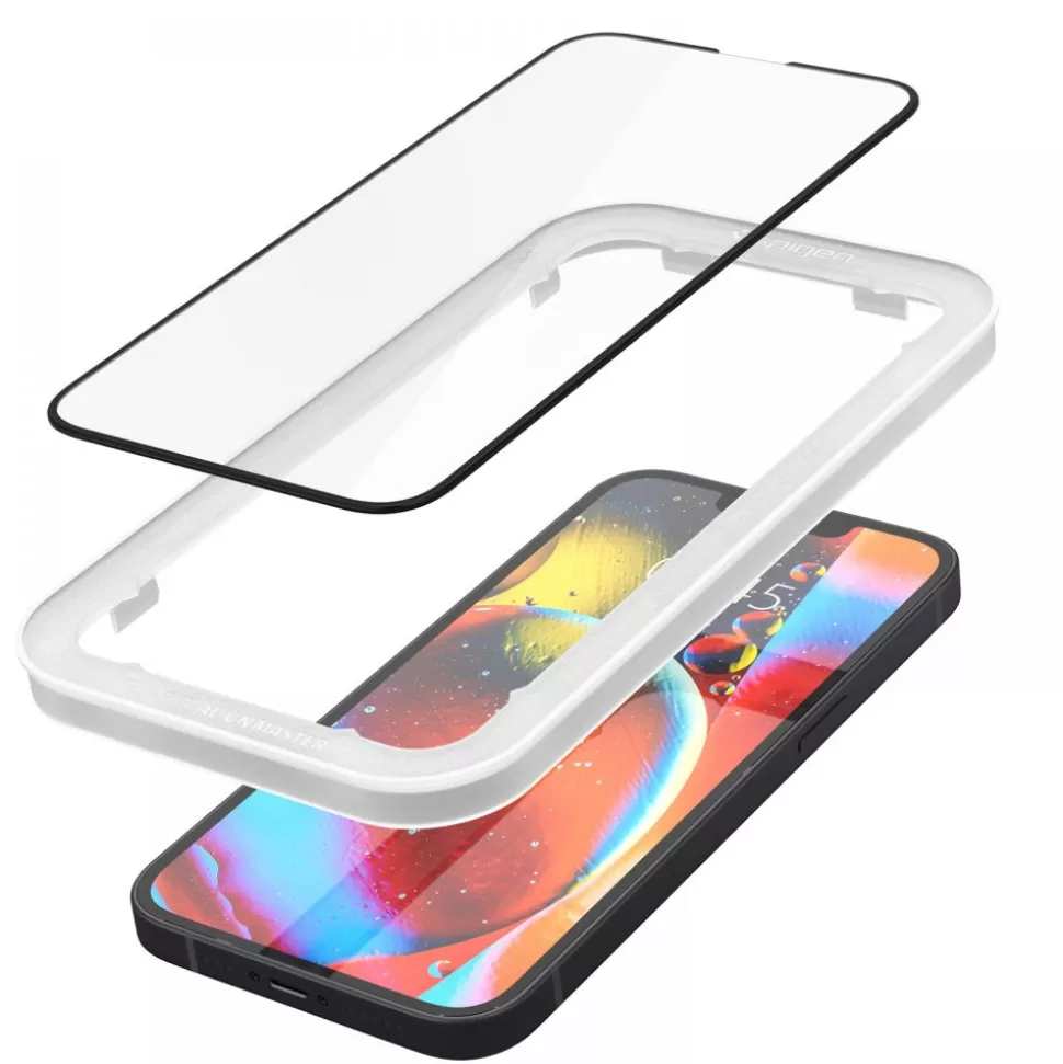 Spigen Iphone 13 | Iphone 13 Pro*Szkło Hartowane Apple iPhone 13 / 13 Pro / 14 Alm Glass Fc 2-Pack Black