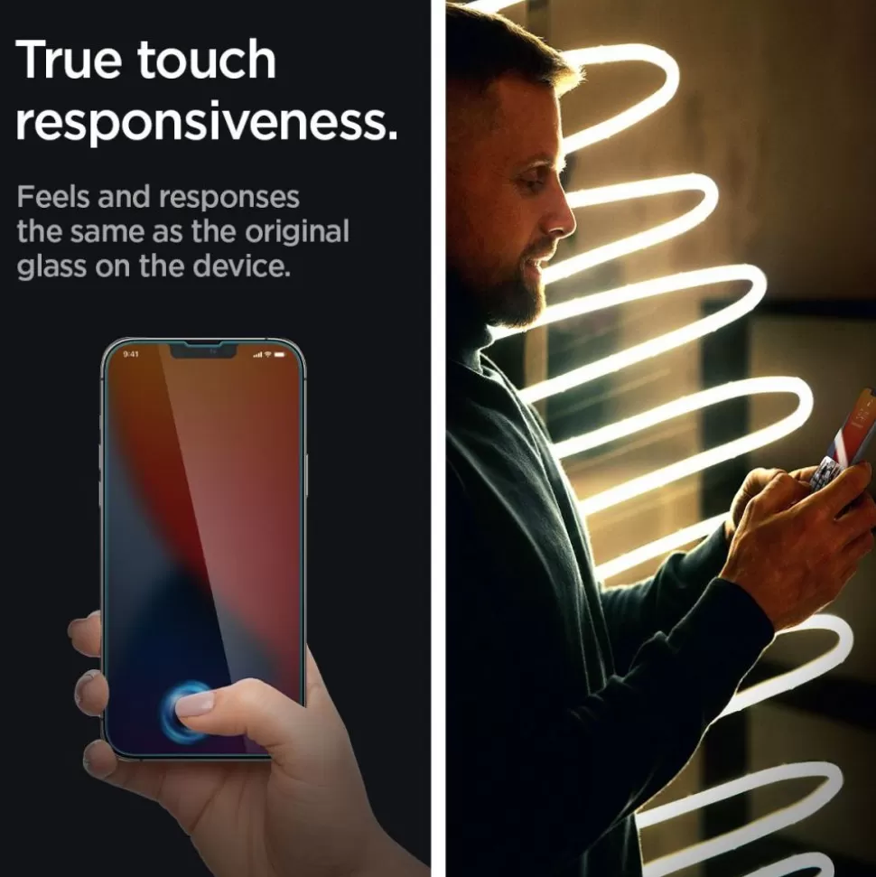 Spigen Iphone 13 | Iphone 13 Pro*SZKŁO HARTOWANE Apple iPhone 13 / 13 Pro GLAS.TR Slim Privacy Glass