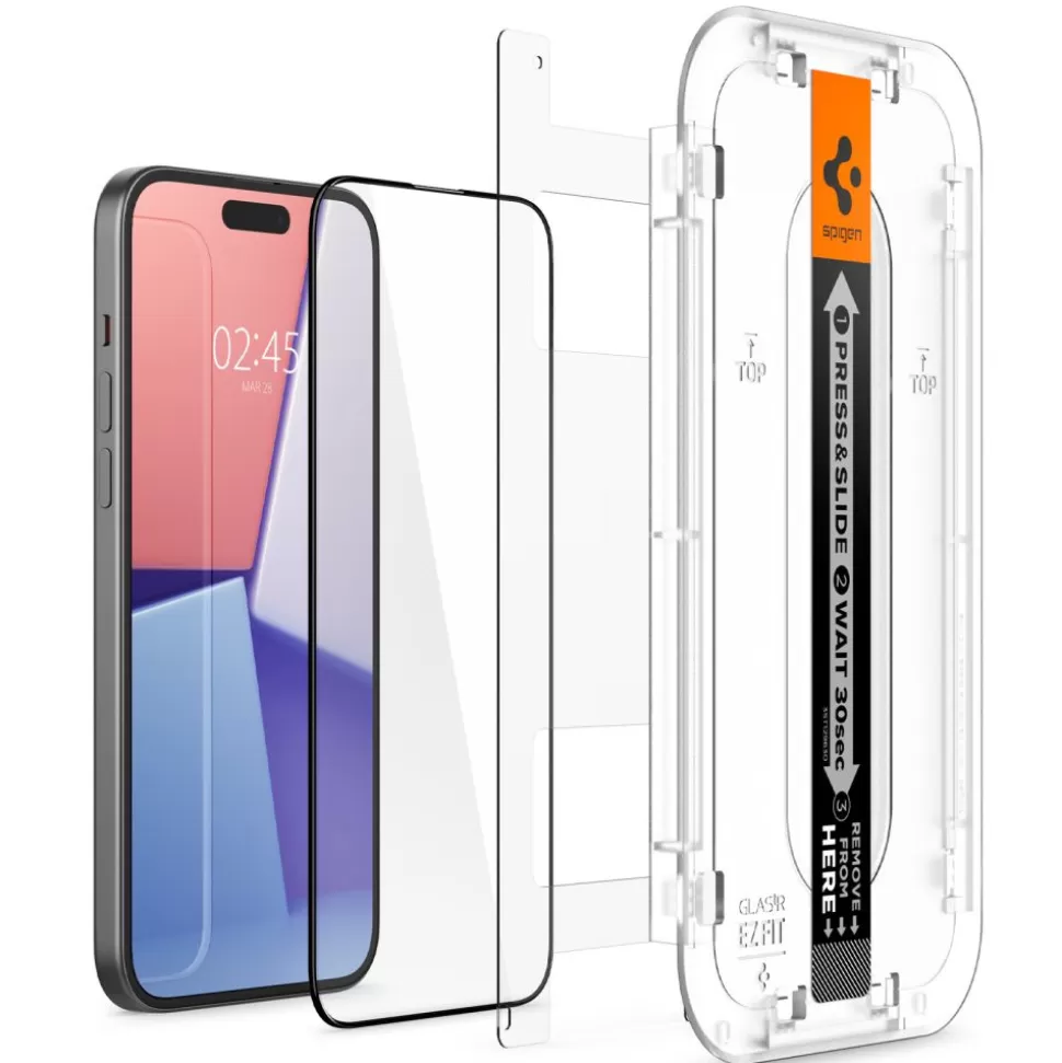 Spigen Iphone 15 Plus*Szkło Hartowane Glas.tr ”ez Fit” Fc iPhone 15 Plus Black
