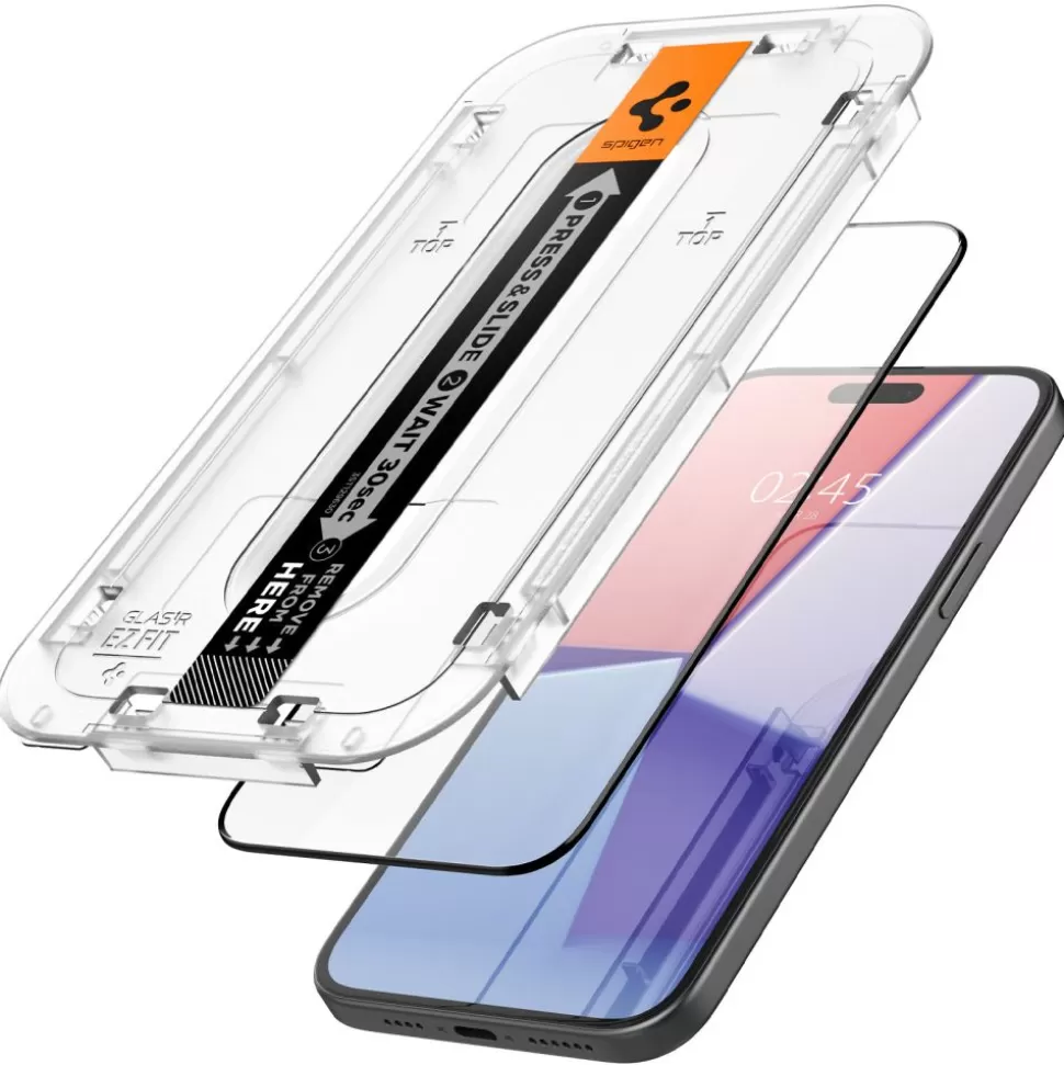 Spigen Iphone 15 Plus*Szkło Hartowane Glas.tr ”ez Fit” Fc iPhone 15 Plus Black