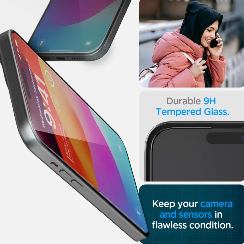 Spigen Iphone 15 Plus*Szkło Hartowane Glas.tr ”ez Fit” Fc iPhone 15 Plus Black
