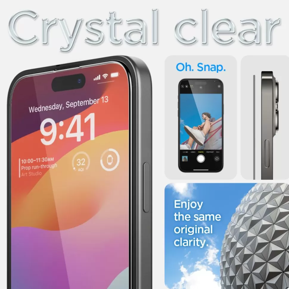 Spigen Iphone 15 Plus*Szkło Hartowane Glas.tr ”ez Fit” Fc iPhone 15 Plus Black